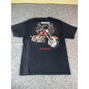 Vintage American Chopper Firebike Graphic T-Shirt Mens L Streetwear Biker Black
